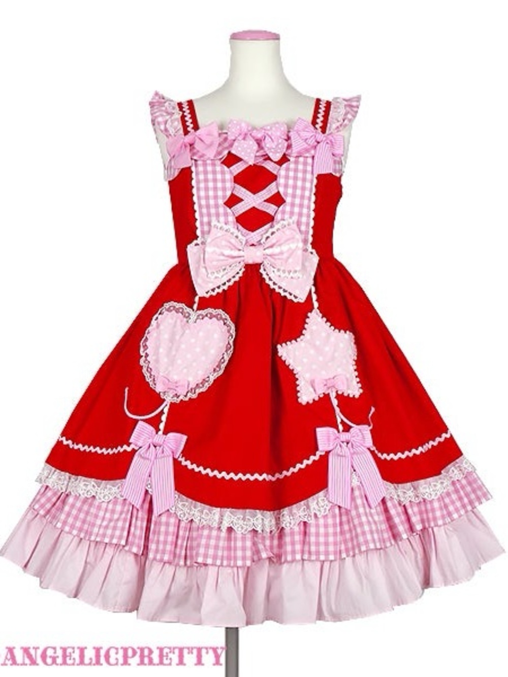 Angelic Pretty Red & Pink Sweet Lolita Theater Dress